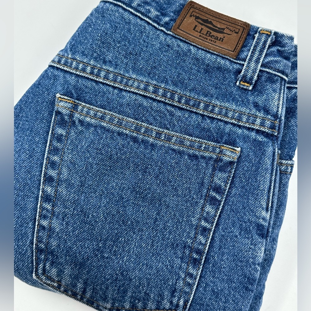 LL Bean Double L Jeans Womens Sz 8 Regular Relaxed Fit Flannel Lined Denim P8